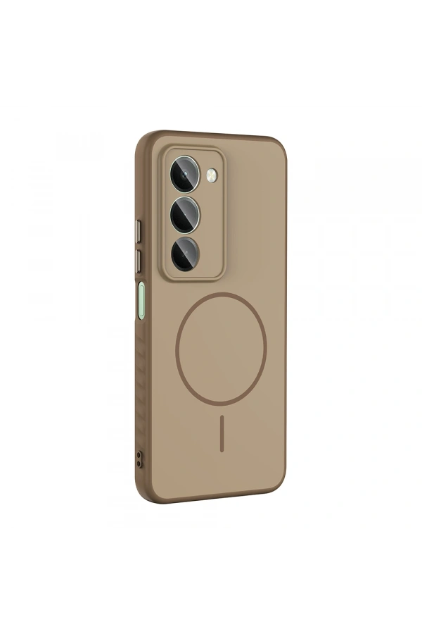 Xiaomi Redmi 15 Kılıf M-safe Şarj Özellikli Zore Tea Kapak