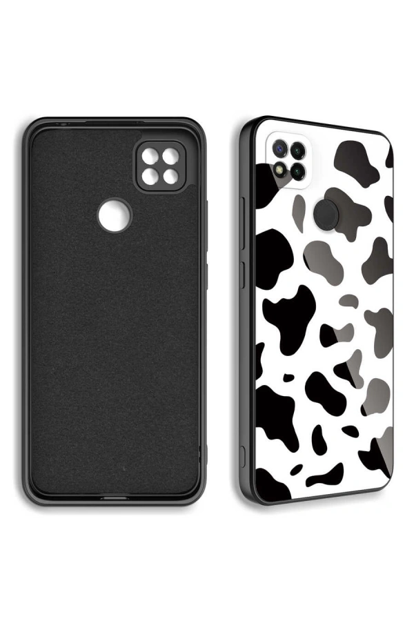 Xiaomi Redmi 9C Kılıf Kamera Korumalı Desenli Sert Silikon Zore Epoksi Kapak