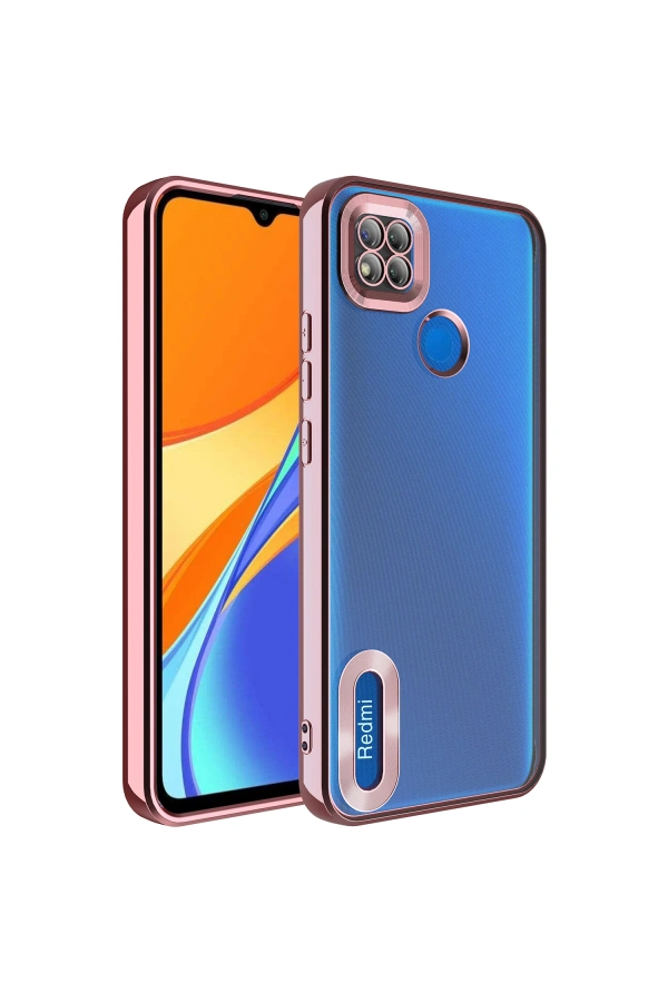 Xiaomi Redmi 9C Kılıf Kamera Korumalı Logo Gösteren Zore Omega Kapak