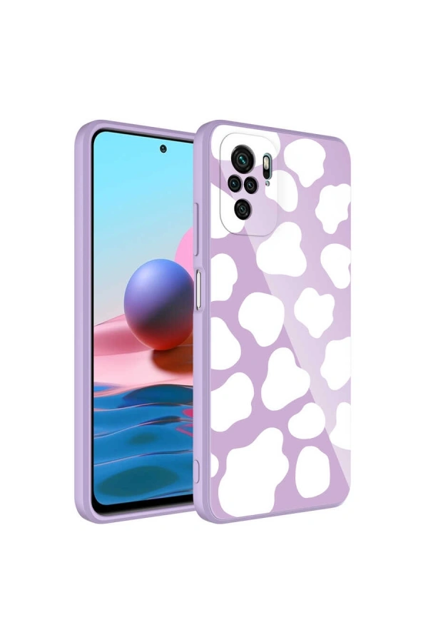 Xiaomi Redmi Note 10 Kılıf Kamera Korumalı Desenli Sert Silikon Zore Epoksi Kapak