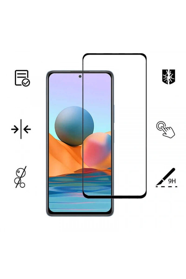 Xiaomi Redmi Note 10 Zore Kenarları Kırılmaya Dayanıklı Cam Ekran Koruyucu