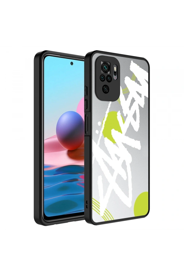 Xiaomi Redmi Note 10S Kılıf Aynalı Desenli Kamera Korumalı Parlak Zore Mirror Kapak