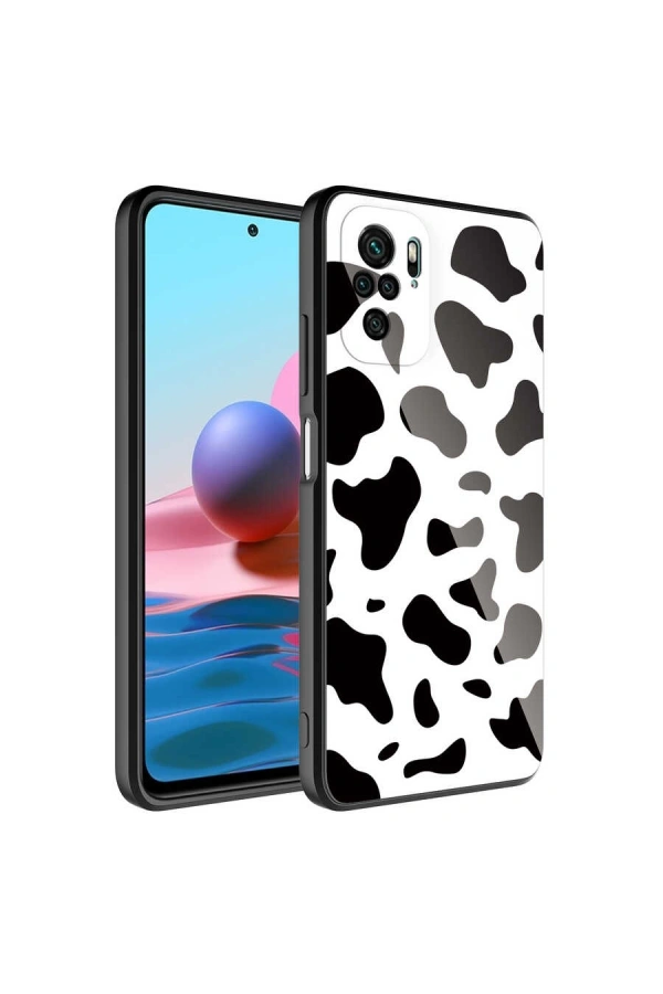 Xiaomi Redmi Note 10S Kılıf Kamera Korumalı Desenli Sert Silikon Zore Epoksi Kapak