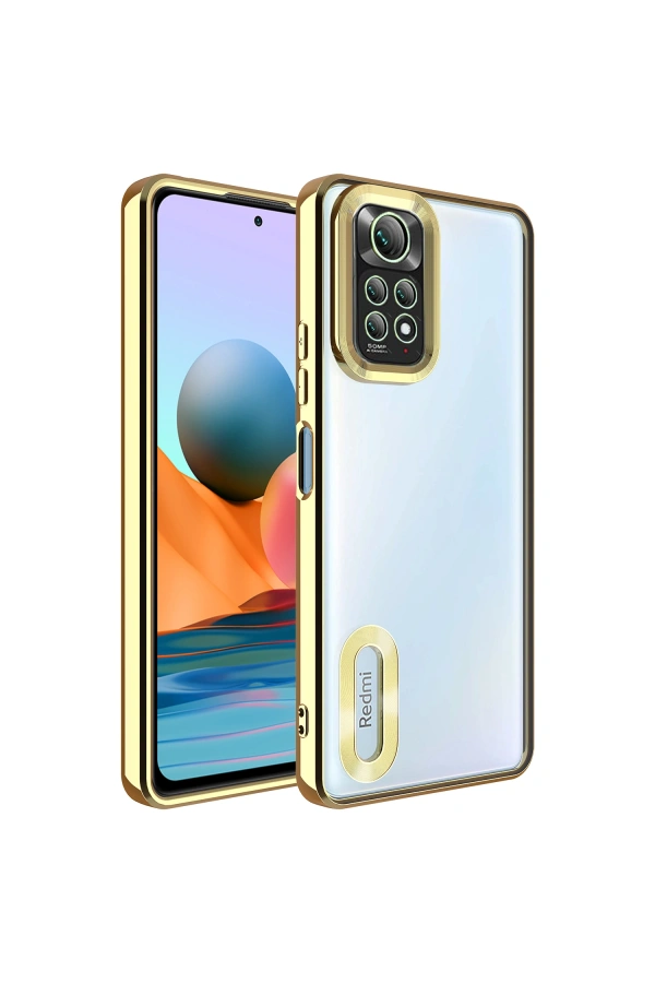 Xiaomi Redmi Note 11 Global Kılıf Kamera Korumalı Logo Gösteren Zore Omega Kapak