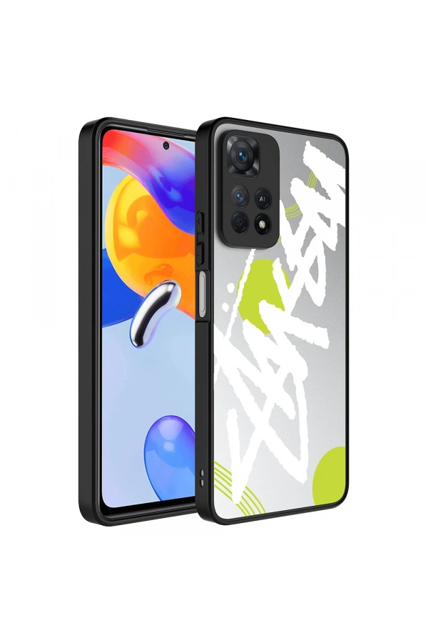 Xiaomi Redmi Note 11 Pro 5G Kılıf Aynalı Desenli Kamera Korumalı Parlak Zore Mirror Kapak