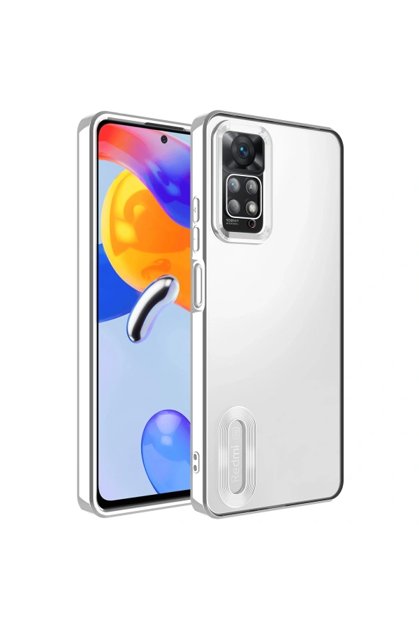 Xiaomi Redmi Note 11 Pro 5G Kılıf Kamera Korumalı Logo Gösteren Zore Omega Kapak