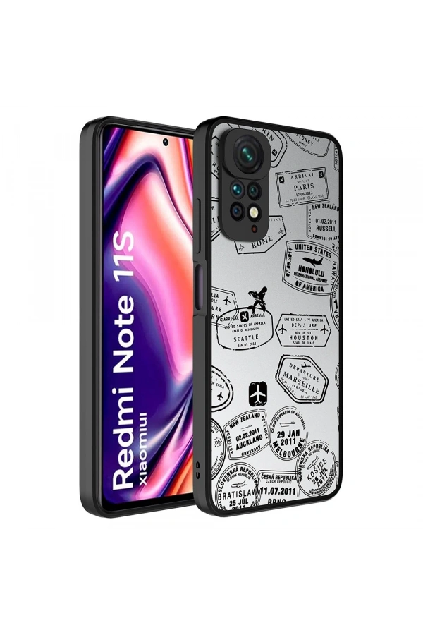 Xiaomi Redmi Note 11S Global Kılıf Aynalı Desenli Kamera Korumalı Parlak Zore Mirror Kapak