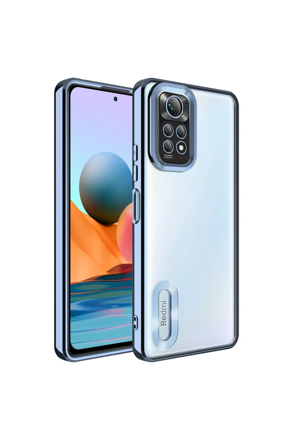 Xiaomi Redmi Note 11S Global Kılıf Kamera Korumalı Logo Gösteren Zore Omega Kapak