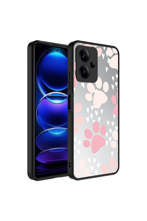 Xiaomi Redmi Note 12 5G Kılıf Aynalı Desenli Kamera Korumalı Parlak Zore Mirror Kapak