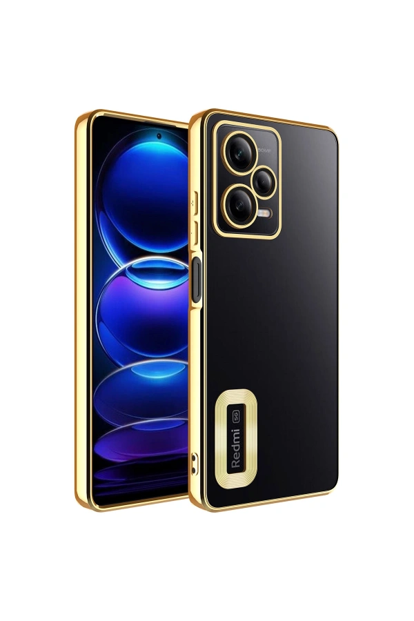 Xiaomi Redmi Note 12 5G Kılıf Kamera Korumalı Logo Gösteren Zore Omega Kapak