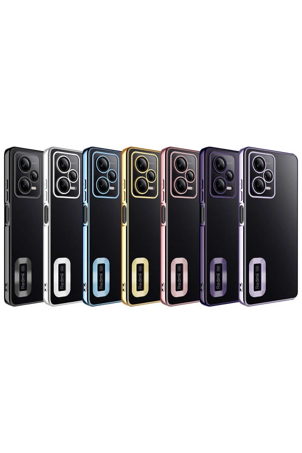 Xiaomi Redmi Note 12 5G Kılıf Kamera Korumalı Logo Gösteren Zore Omega Kapak