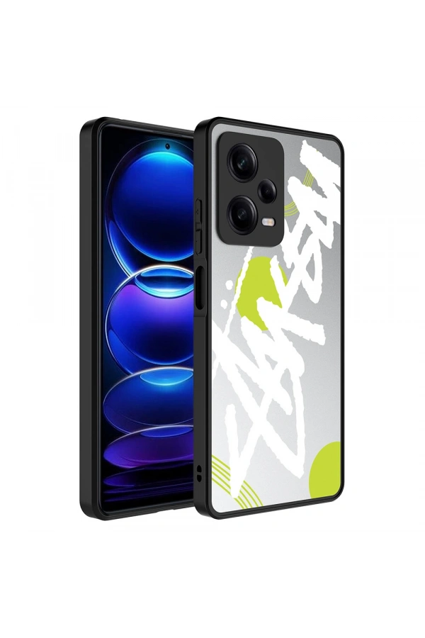 Xiaomi Redmi Note 12 Pro 5G Kılıf Aynalı Desenli Kamera Korumalı Parlak Zore Mirror Kapak