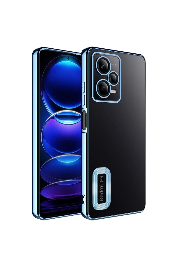 Xiaomi Redmi Note 12 Pro 5G Kılıf Kamera Korumalı Logo Gösteren Zore Omega Kapak