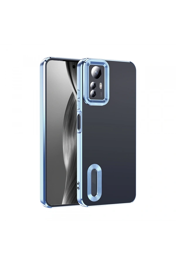 Xiaomi Redmi Note 12S Kılıf Kamera Korumalı Logo Gösteren Zore Omega Kapak