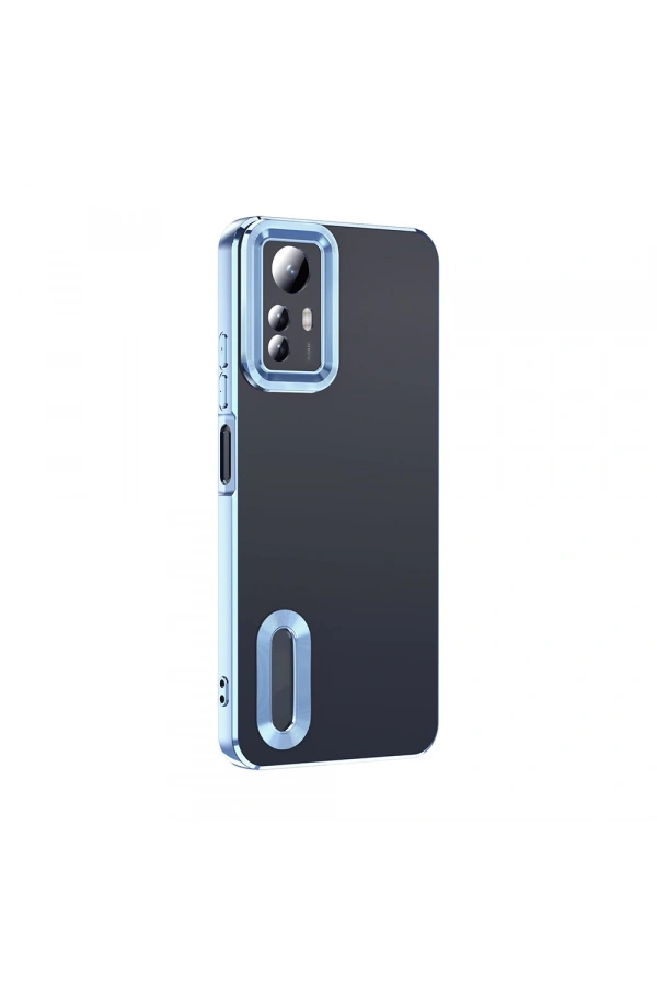 Xiaomi Redmi Note 12S Kılıf Kamera Korumalı Logo Gösteren Zore Omega Kapak