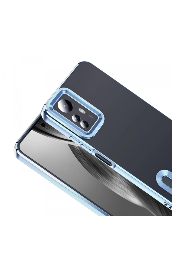 Xiaomi Redmi Note 12S Kılıf Kamera Korumalı Logo Gösteren Zore Omega Kapak