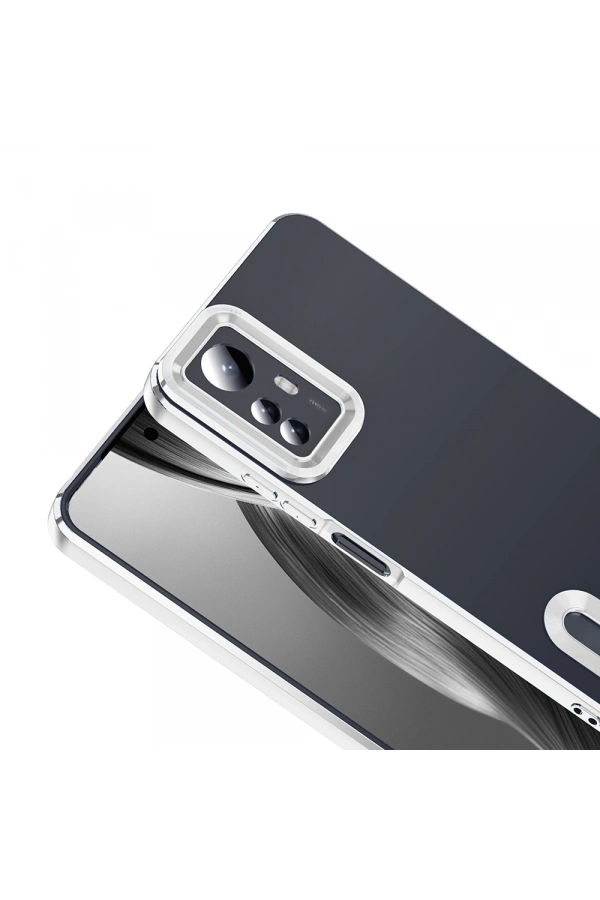 Xiaomi Redmi Note 12S Kılıf Kamera Korumalı Logo Gösteren Zore Omega Kapak