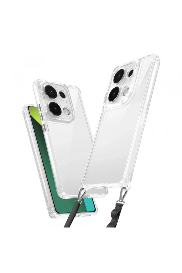 Xiaomi Redmi Note 13 Pro 4G Kılıf Airbagli Takılabilir Askı Aparatlı Zore Snap Silikon Kapak