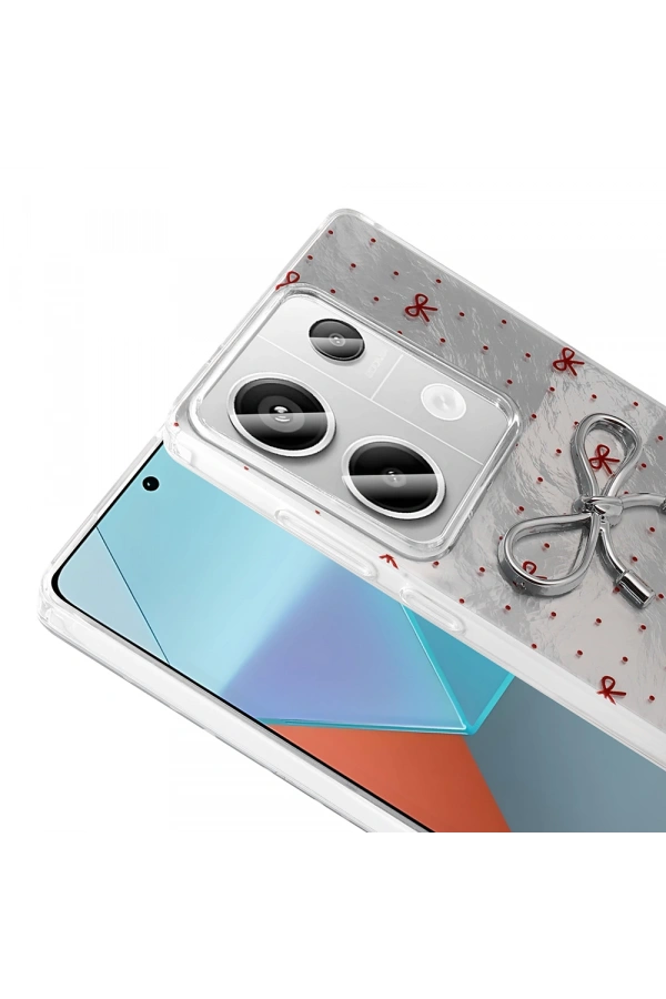 Xiaomi Redmi Note 13 Pro 4G Kılıf Kamera Korumalı Figürlü Zore Ponti Silikon Kapak