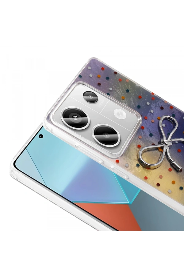Xiaomi Redmi Note 13 Pro 4G Kılıf Kamera Korumalı Figürlü Zore Ponti Silikon Kapak