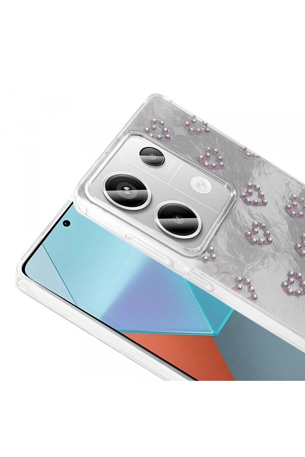 Xiaomi Redmi Note 13 Pro 4G Kılıf Kamera Korumalı Figürlü Zore Ponti Silikon Kapak