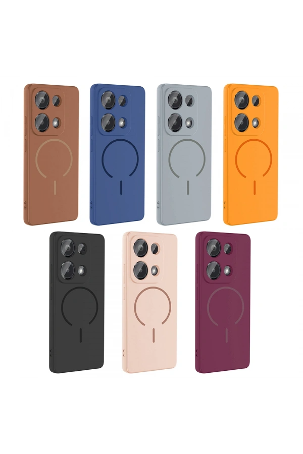 Xiaomi Redmi Note 13 Pro 4G Kılıf M-safe Şarj Özellikli Zore Meta Kapak