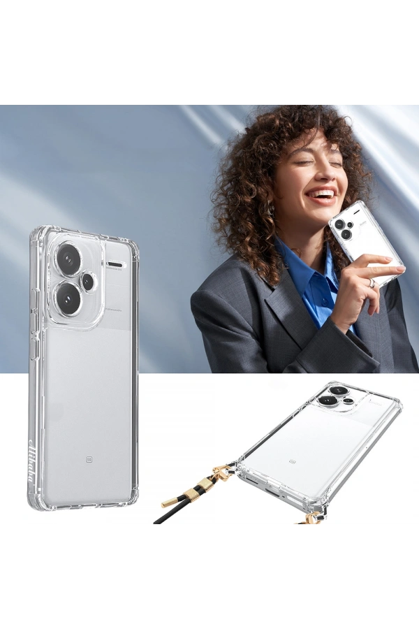 Xiaomi Redmi Note 13 Pro Plus 5G Kılıf Airbagli Takılabilir Askı Aparatlı Zore Snap Silikon Kapak