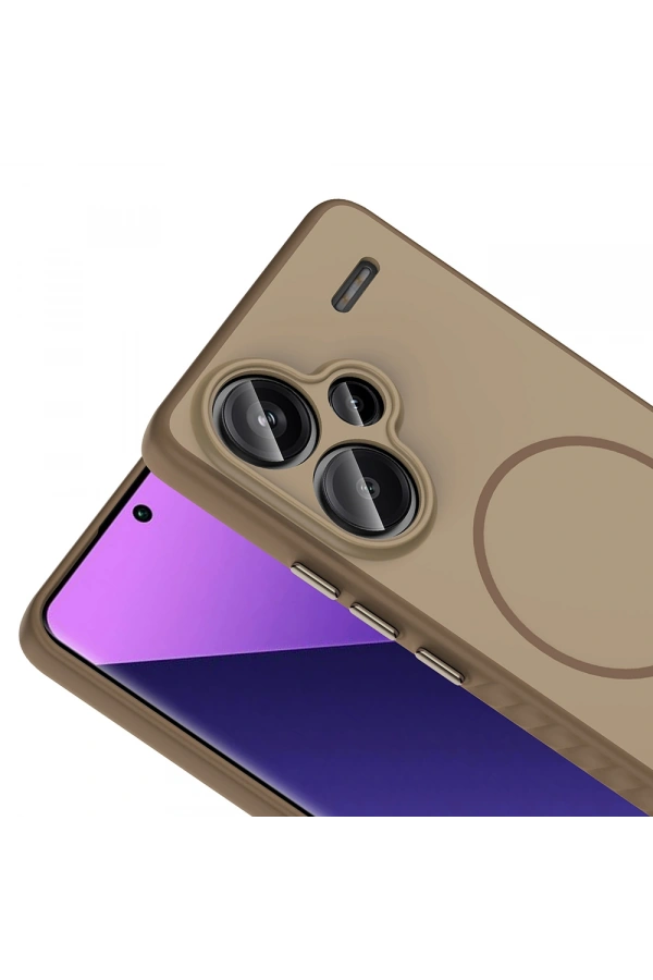 Xiaomi Redmi Note 13 Pro Plus 5G Kılıf M-safe Şarj Özellikli Zore Tea Kapak