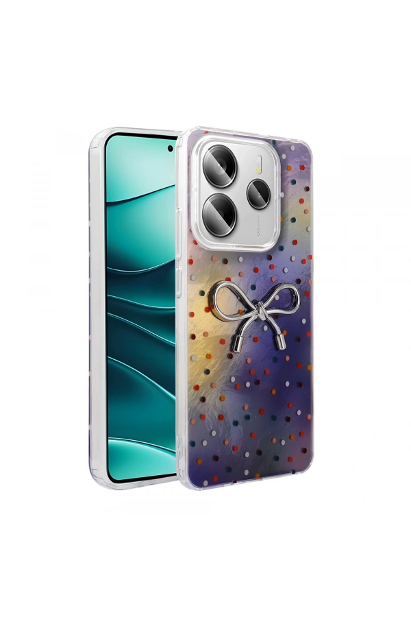 Xiaomi Redmi Note 14 4G Kılıf Kamera Korumalı Figürlü Zore Ponti Silikon Kapak