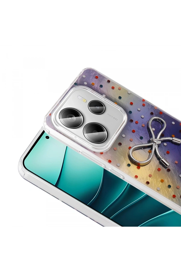 Xiaomi Redmi Note 14 4G Kılıf Kamera Korumalı Figürlü Zore Ponti Silikon Kapak