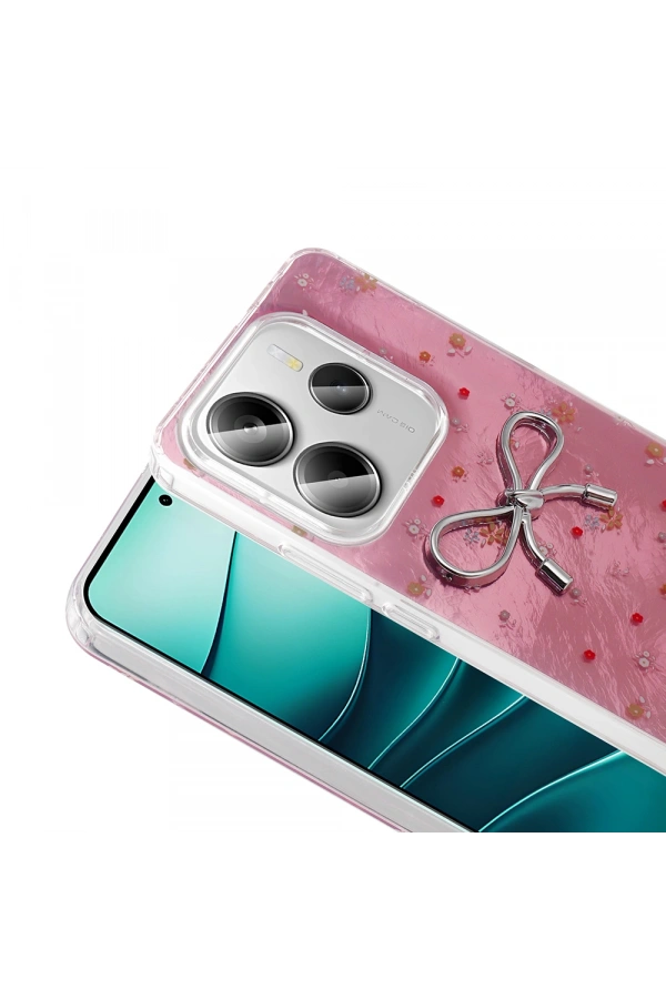 Xiaomi Redmi Note 14 4G Kılıf Kamera Korumalı Figürlü Zore Ponti Silikon Kapak