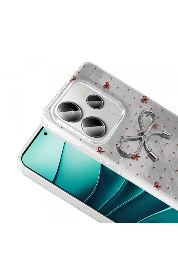 Xiaomi Redmi Note 14 4G Kılıf Kamera Korumalı Figürlü Zore Ponti Silikon Kapak