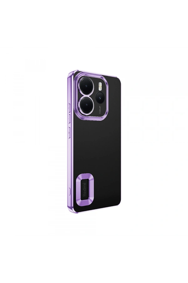 Xiaomi Redmi Note 14 4G Kılıf Kamera Korumalı Logo Gösteren Zore Omega Kapak