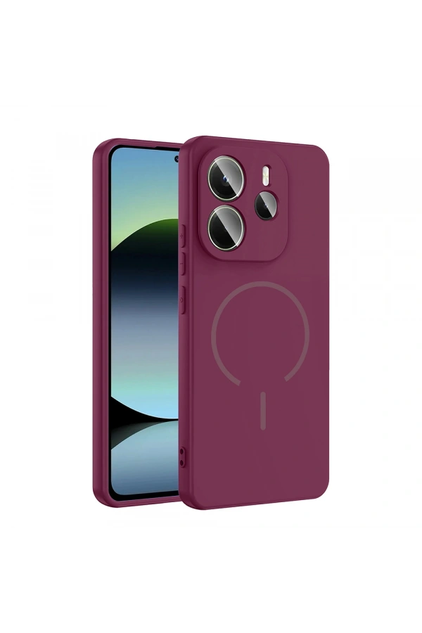 Xiaomi Redmi Note 14 4G Kılıf M-safe Şarj Özellikli Zore Meta Kapak