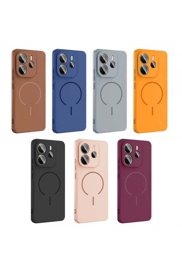 Xiaomi Redmi Note 14 4G Kılıf M-safe Şarj Özellikli Zore Meta Kapak