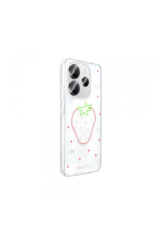 Xiaomi Redmi Note 14 4G Kılıf Şeffaf Figürlü Zore Folk Sert Kapak