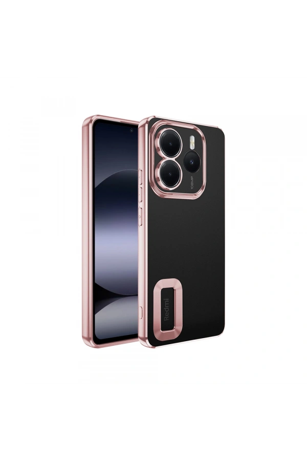 Xiaomi Redmi Note 14 5G Kılıf Kamera Korumalı Logo Gösteren Zore Omega Kapak