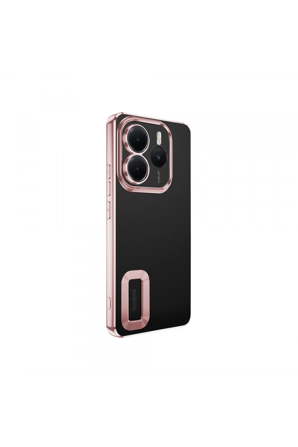 Xiaomi Redmi Note 14 5G Kılıf Kamera Korumalı Logo Gösteren Zore Omega Kapak