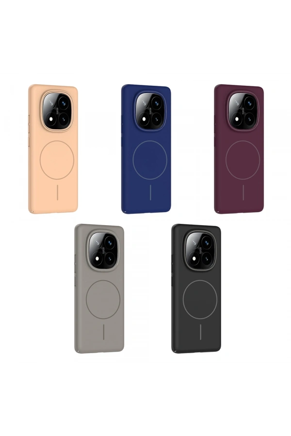 Xiaomi Redmi Note 14 Pro 4G Kılıf M-safe Şarj Özellikli Zore Ruby Sert Kapak