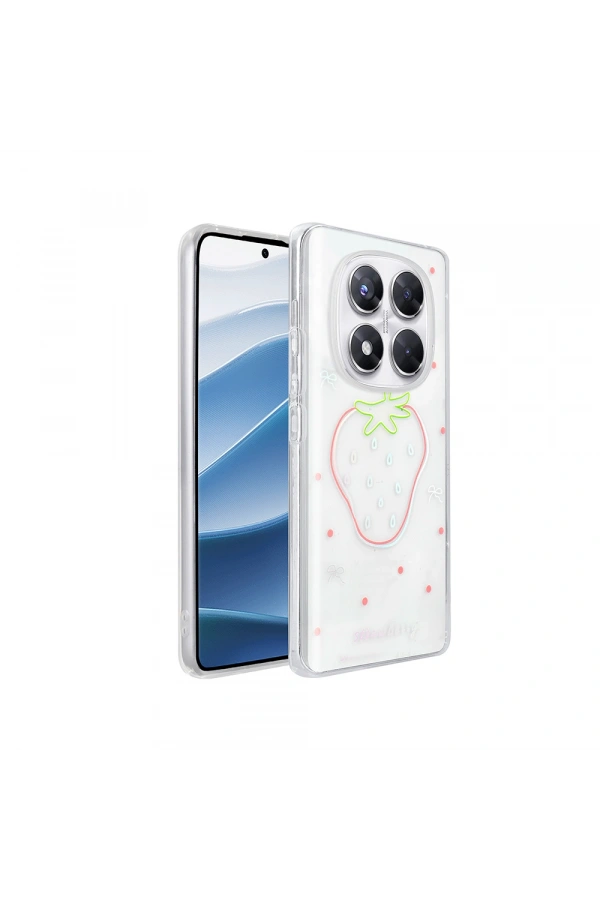 Xiaomi Redmi Note 14 Pro 4G Kılıf Şeffaf Figürlü Zore Folk Sert Kapak