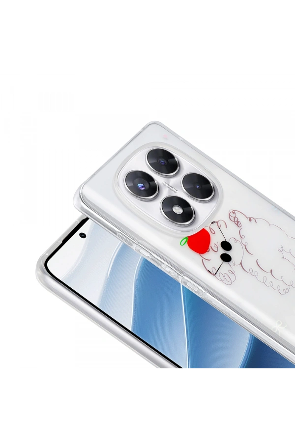 Xiaomi Redmi Note 14 Pro 4G Kılıf Şeffaf Figürlü Zore Folk Sert Kapak
