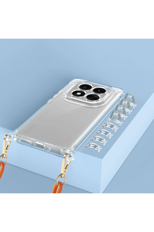 Xiaomi Redmi Note 14 Pro 5G Kılıf Airbagli Takılabilir Askı Aparatlı Zore Snap Silikon Kapak