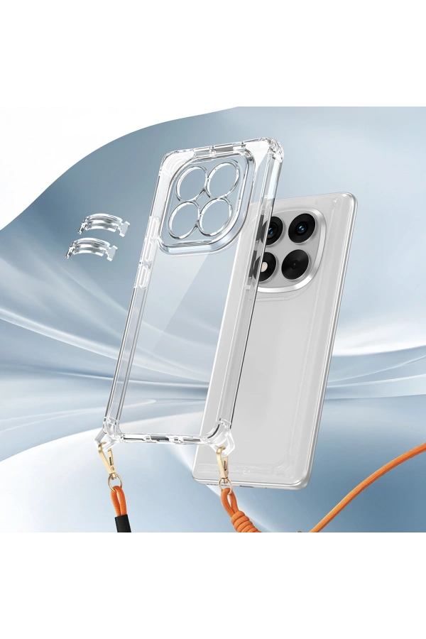 Xiaomi Redmi Note 14 Pro 5G Kılıf Airbagli Takılabilir Askı Aparatlı Zore Snap Silikon Kapak