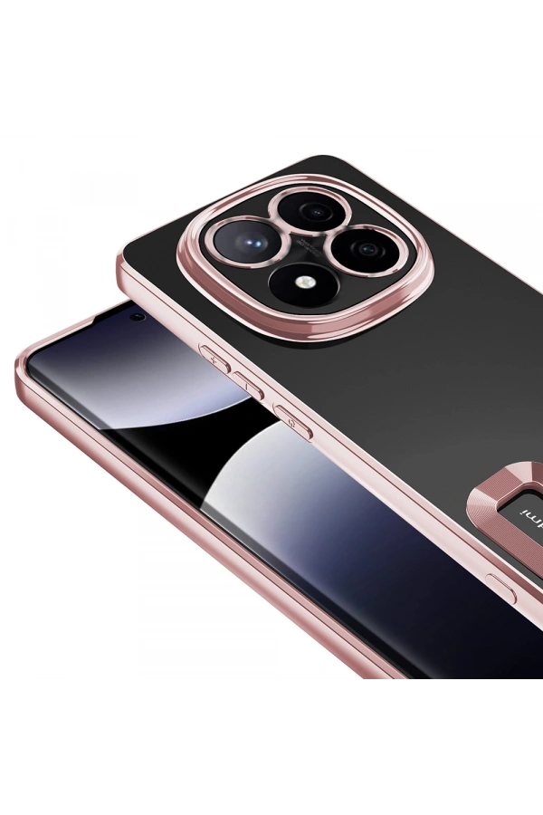 Xiaomi Redmi Note 14 Pro 5G Kılıf Kamera Korumalı Logo Gösteren Zore Omega Kapak