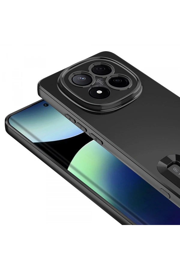 Xiaomi Redmi Note 14 Pro Plus Kılıf Kamera Korumalı Logo Gösteren Zore Omega Kapak