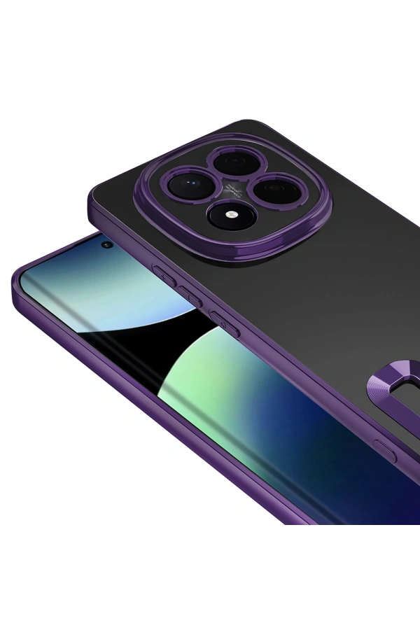 Xiaomi Redmi Note 14 Pro Plus Kılıf Kamera Korumalı Logo Gösteren Zore Omega Kapak