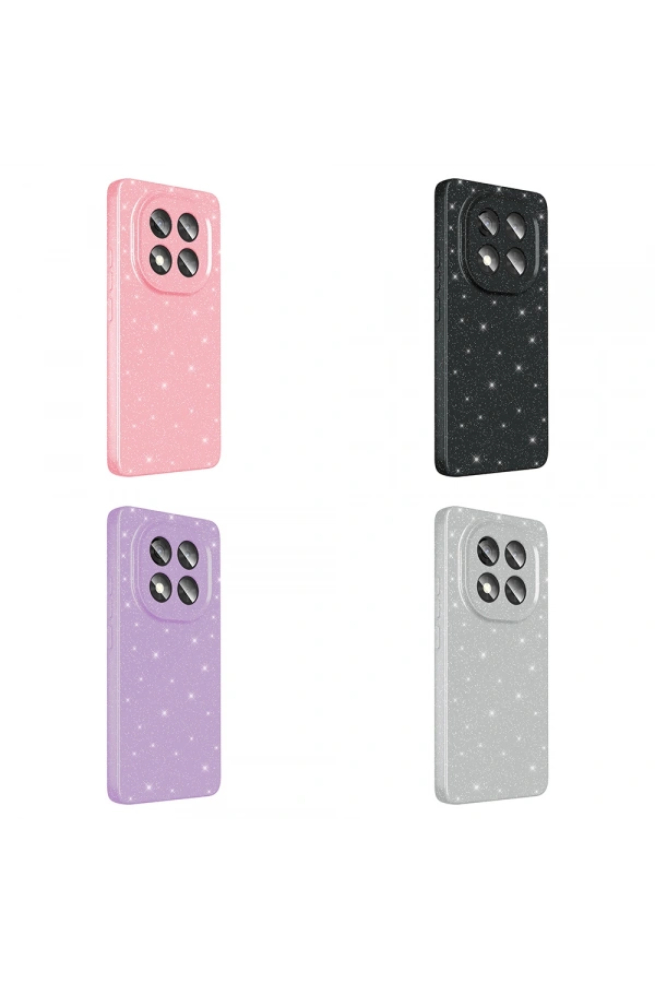 Xiaomi Redmi Note 14 Pro Plus Kılıf Kamera Korumalı Simli Lüks Zore Koton Kapak