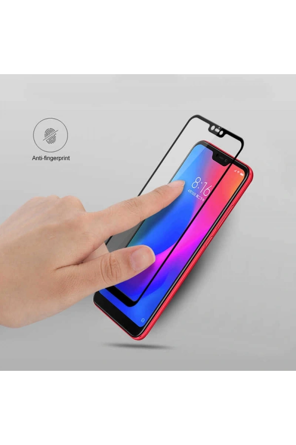 Xiaomi Redmi Note 6 Pro Zore Kenarları Kırılmaya Dayanıklı Cam Ekran Koruyucu