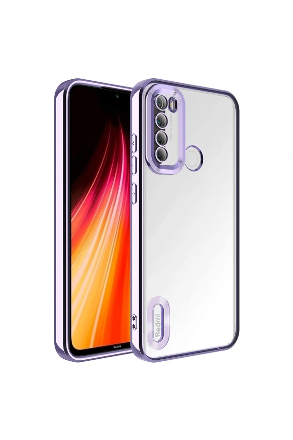 Xiaomi Redmi Note 8 Kılıf Kamera Korumalı Logo Gösteren Zore Omega Kapak