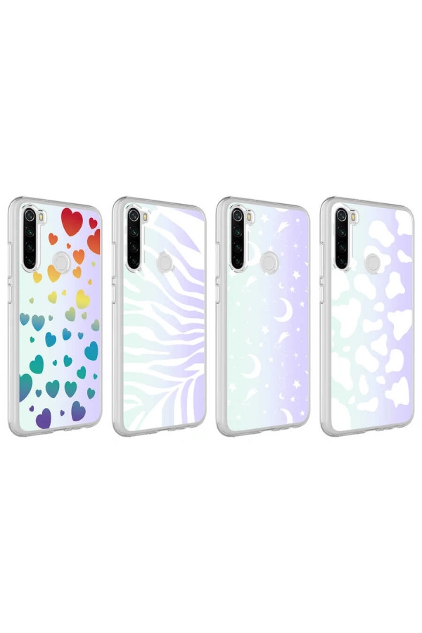 Xiaomi Redmi Note 8 Kılıf Zore M-Blue Desenli Kapak